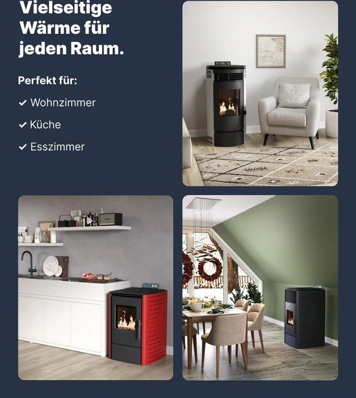 UMBRELLA PR8 – Pelletkaminofen 9 kW Wi-Fi Ready – Bild 3