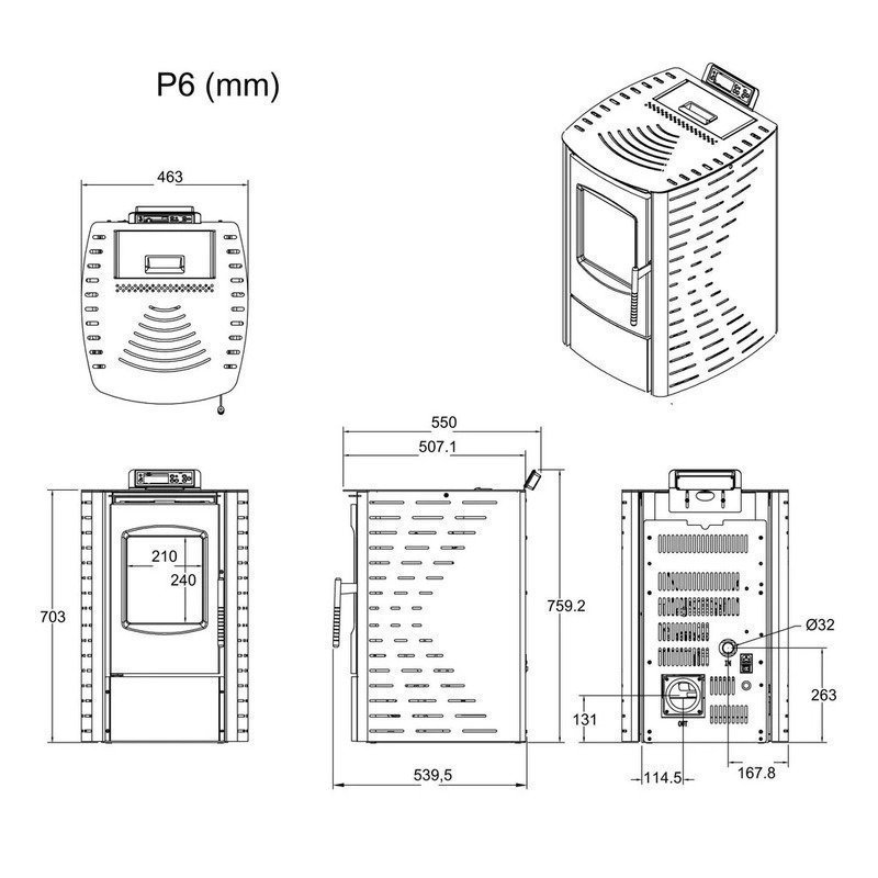 UMBRELLA PR8 – Pelletkaminofen 9 kW Wi-Fi Ready – Bild 2